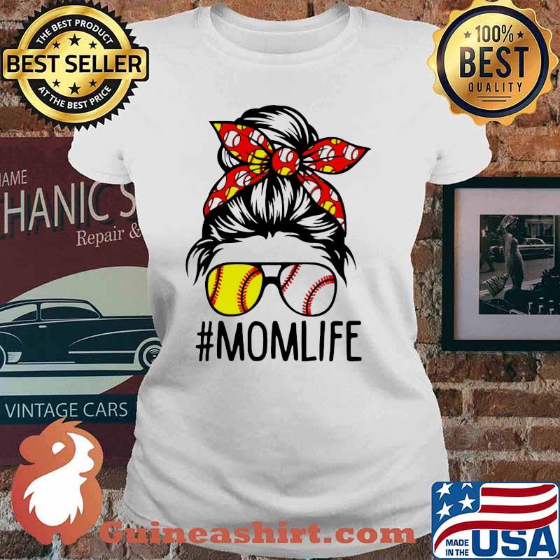 Mom Life Softball Girl Shirt Ladies tee