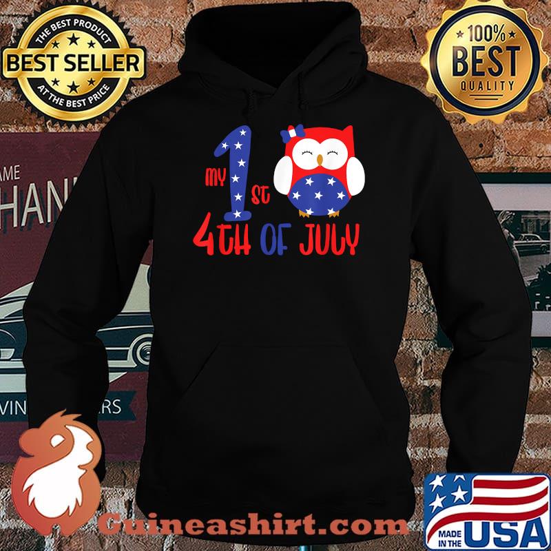 My First 4th Of July Owl USA Flag Independence Day T-Shirt Hoodie