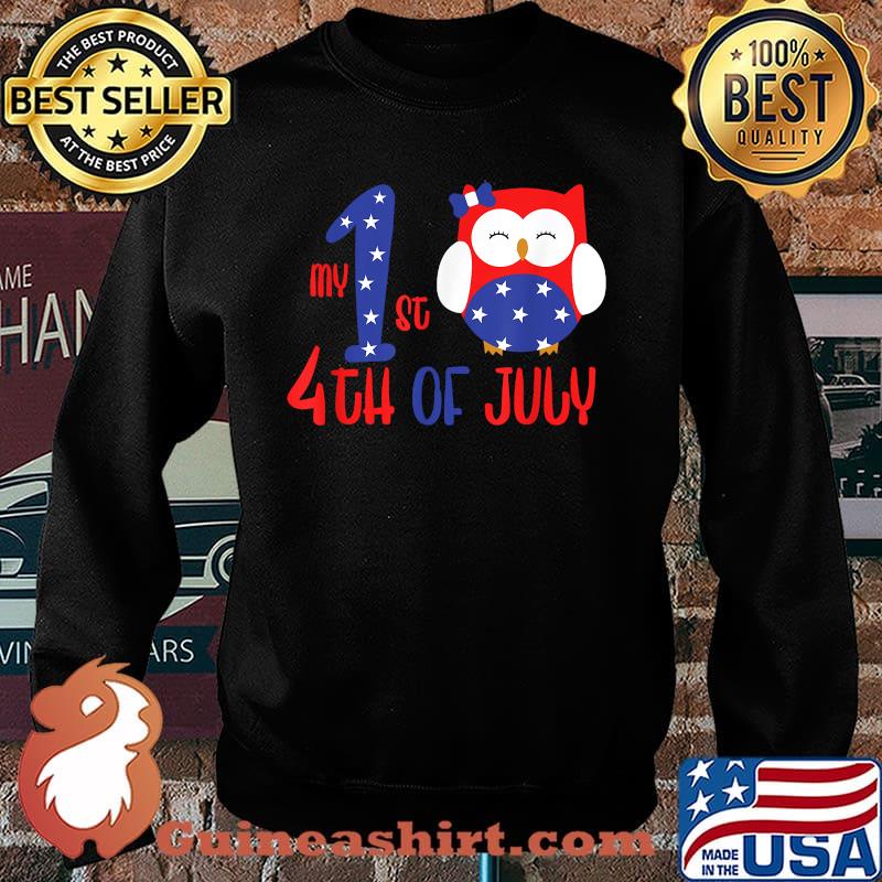 My First 4th Of July Owl USA Flag Independence Day T-Shirt Sweater