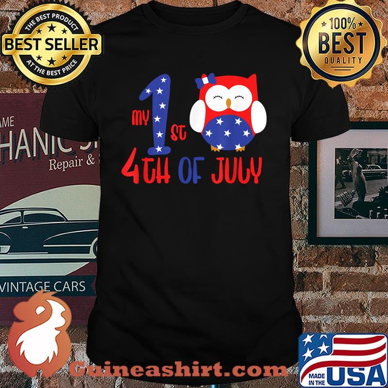 My First 4th Of July Owl USA Flag Independence Day T-Shirt