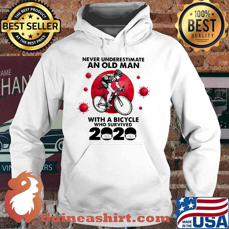 Never Underestimate An Old Man With A Bicycle Who Survived 2020 Blood Moon Shirt Hoodie