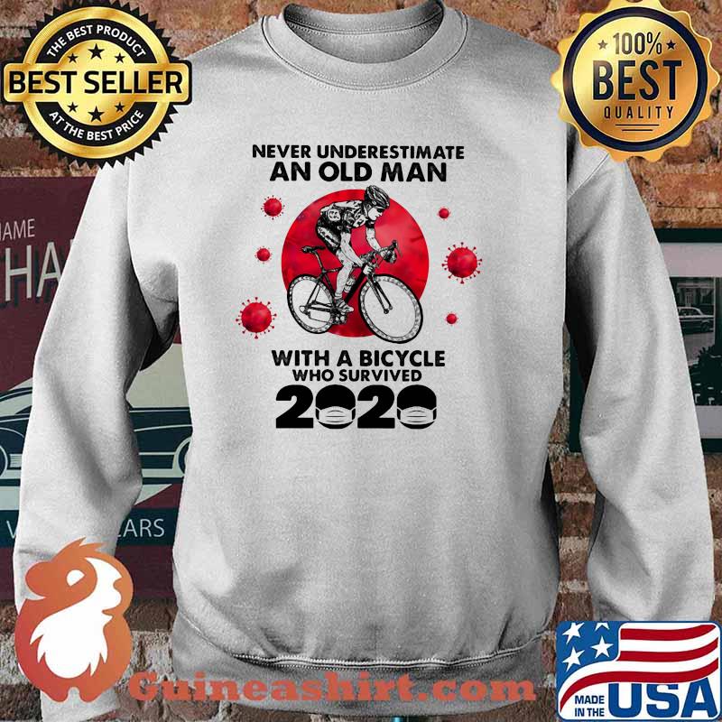 Never Underestimate An Old Man With A Bicycle Who Survived 2020 Blood Moon Shirt Sweater