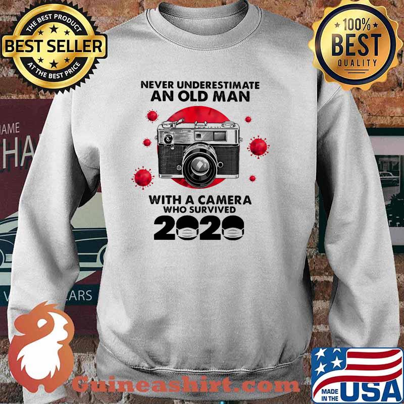 Never Underestimate An Old Man With A Camera Who Survived 2020 Blood Moon Shirt Sweater