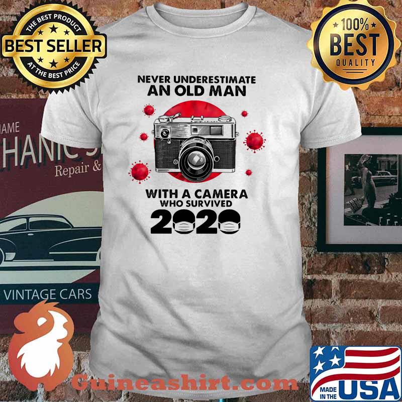 Never Underestimate An Old Man With A Camera Who Survived 2020 Blood Moon Shirt