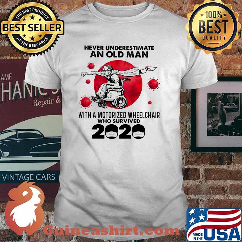 Never Underestimate An Old Man With A Motorized Wheelchair Who Survived 2020 Blood Moon Shirt