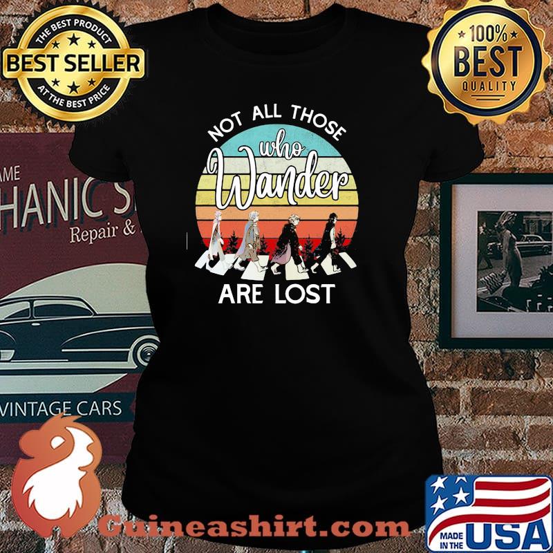 Not all those who wander are lost abbey road vintage Laides tee