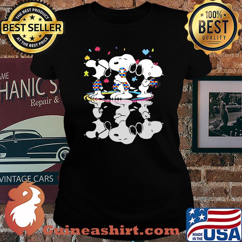 Official Snoopy autism awareness ribbon Laides tee