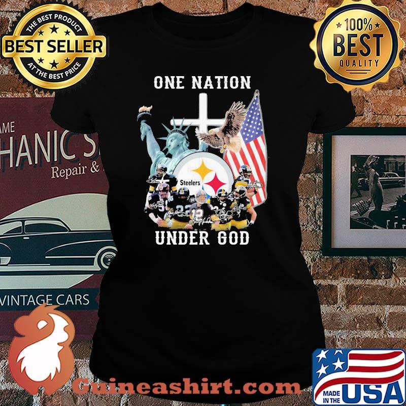 One Nation Under God Pittsburgh Steelers Shirt Laides tee