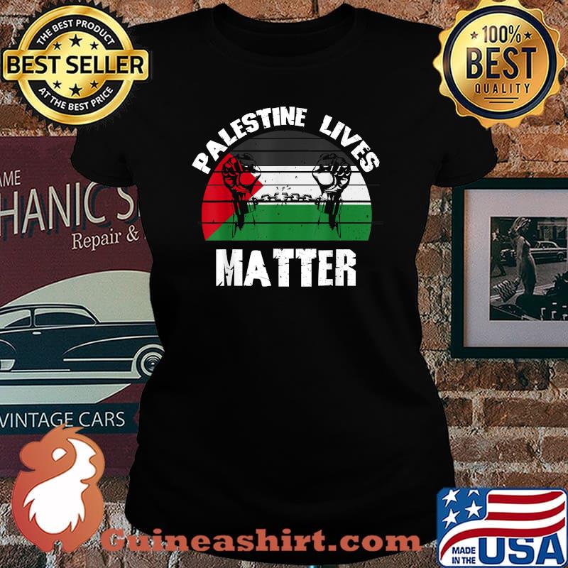Palestinian Lives Matter Palestine Flag Retro Shirt Laides tee