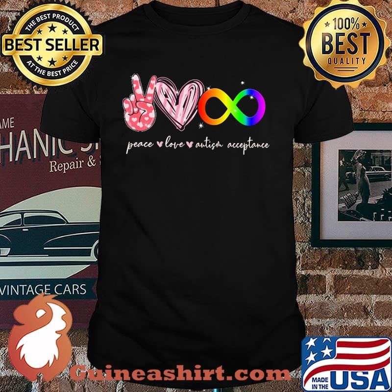 Peace Love Autism acceptance Shirt