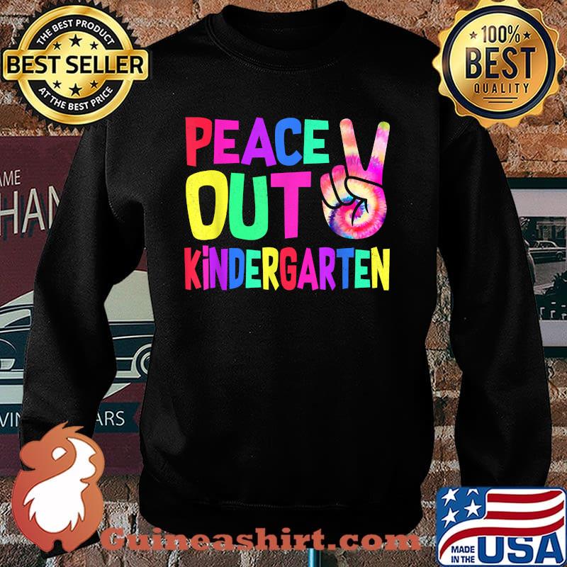 Peace Out Kindergarten Funny Kindergarten Graduation T-Shirt Sweater