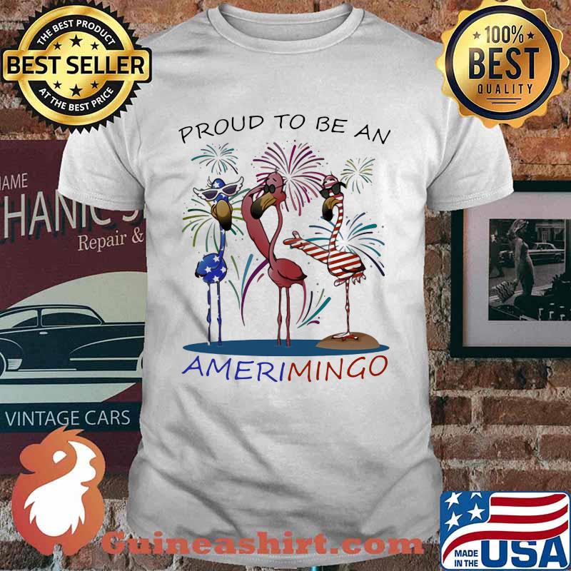 Proud To Be An Amerimingo Firework American Flag Shirt