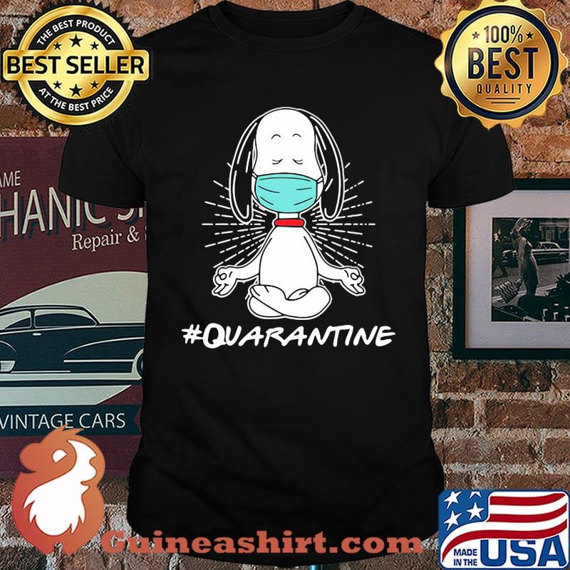 Qarentine Snoopy wear mask yoga shirt