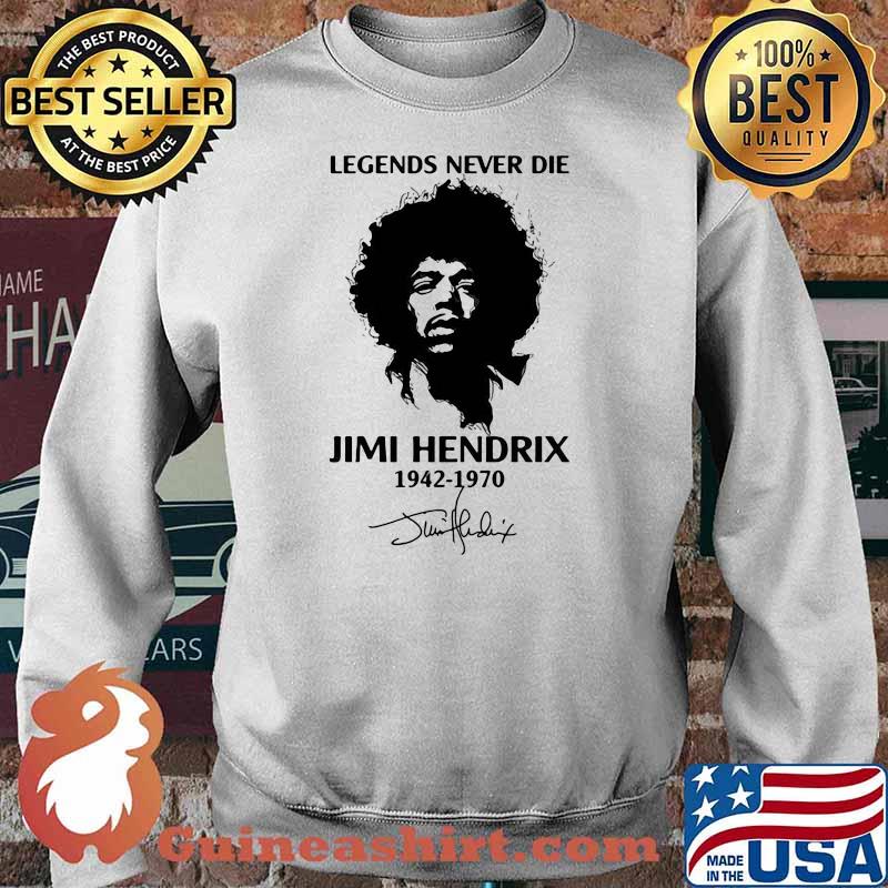 Rip Legends Never Die Jimi Hendrix 1942 1970 Signature Sweater