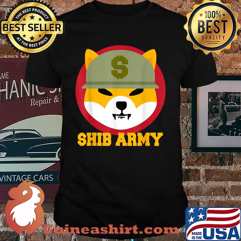 SHIB ARMY $HIBArmy Cryptocurrency Coin T-Shirt