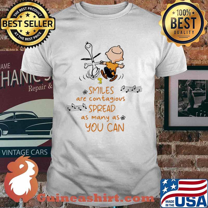 Smiles Are Contagious Spread As Many As You Can Snoopy And Charlie Shirt
