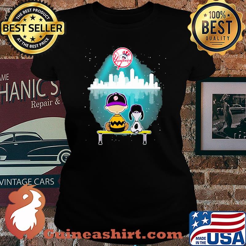 Snoopy And Charlies Watch City Yankees Shirt Laides tee