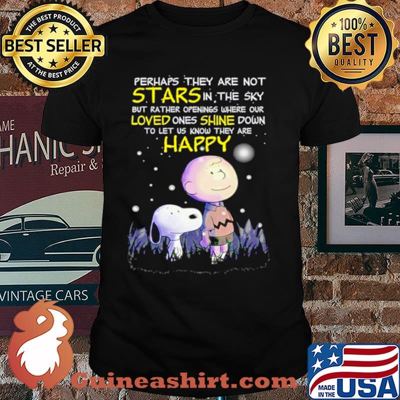 Snoopy perhaps they are not stars in the sky but rather openings where our loved shirt