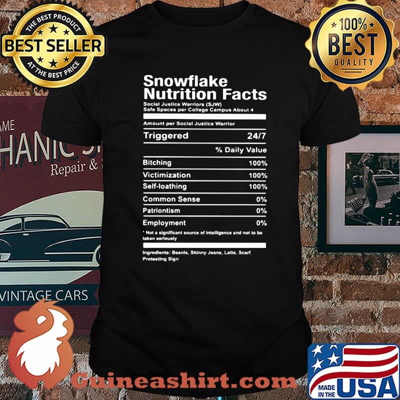 Snowflake Nutrition Facts Shirt