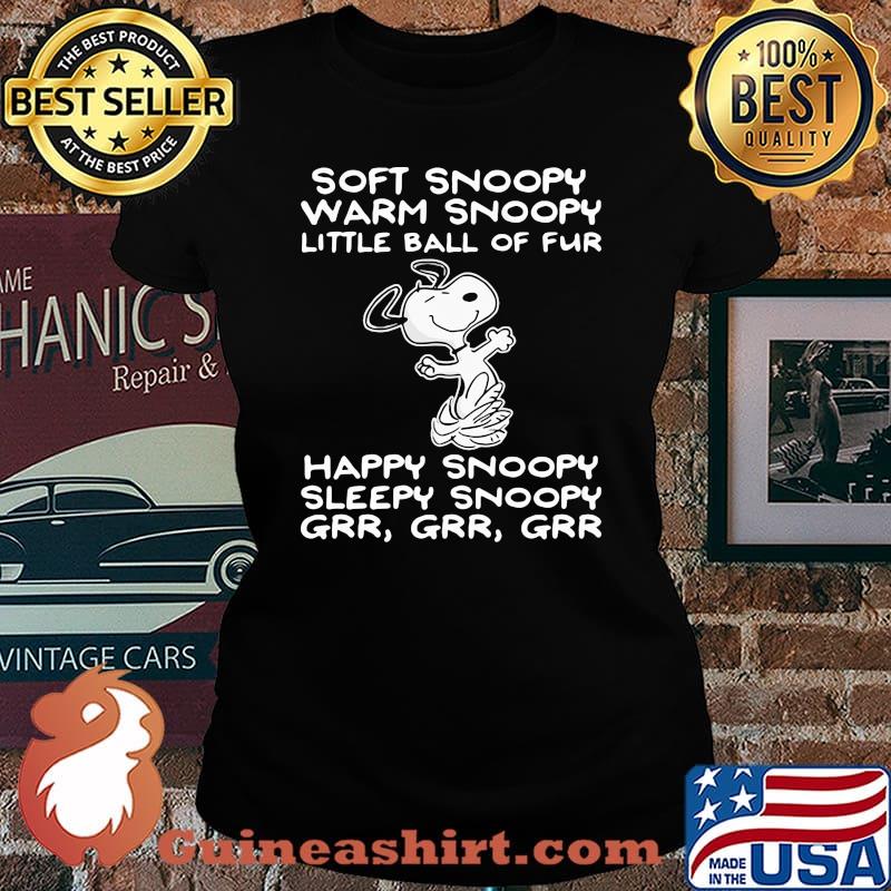 Soft Snoopy Warm Snoopy Little Ball Of Fur Happy Snoopy Sleepy Snoopy Shirt Laides tee