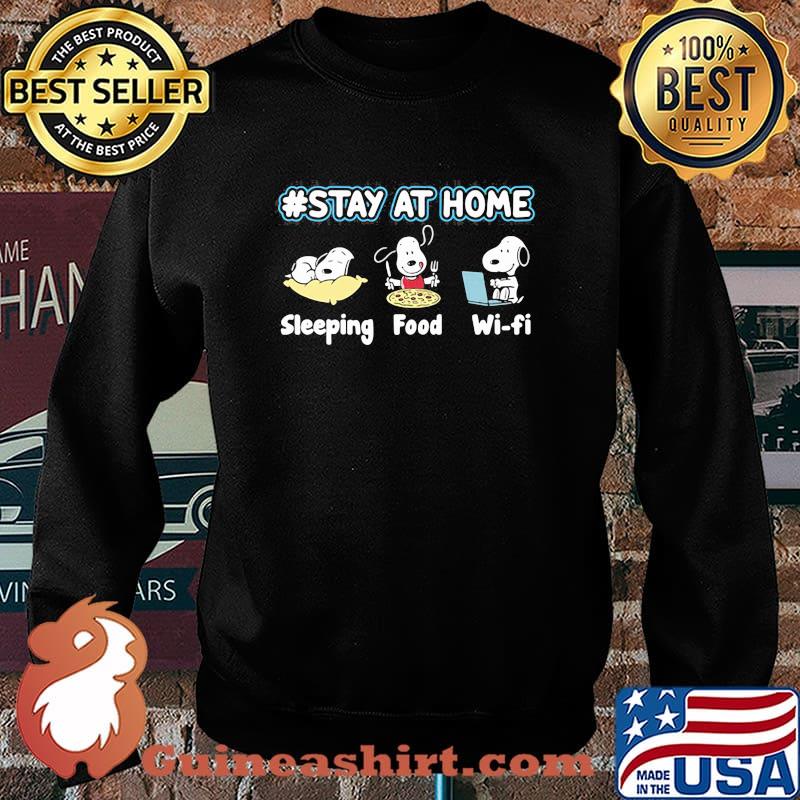 Stay At Home Sleeping Food Wifi Snoopy Shirt Sweater