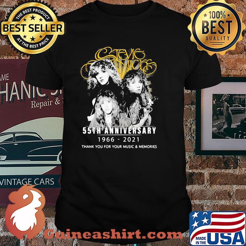 Stevie nicks 55th anniversary 1966 2021 thank you for the memories signature shirt