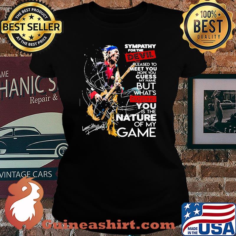Sympathy for the devil you is the nature of my game Keith Richards Laides tee