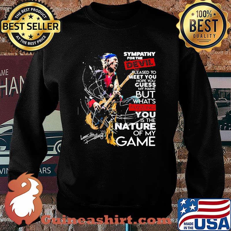 Sympathy for the devil you is the nature of my game Keith Richards Sweater