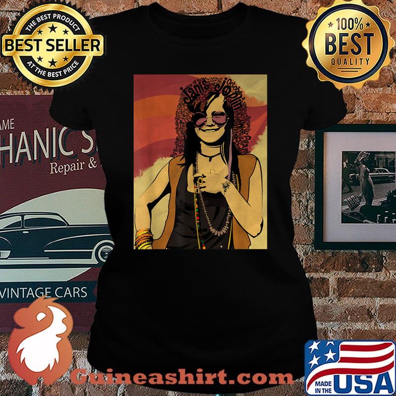 Teacher Retro Graphic Janis Name Arts Joplin T-Shirt Laides tee