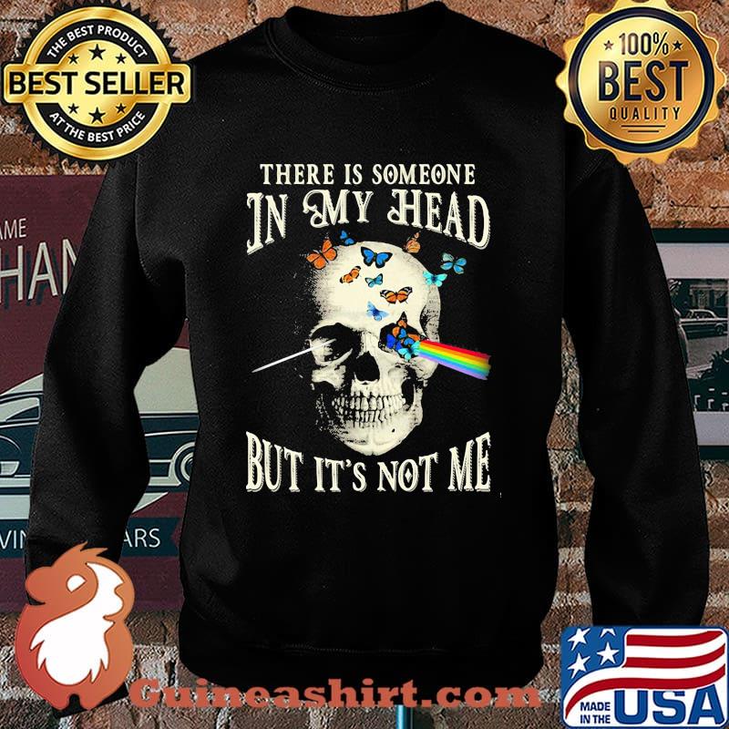 There is someone in my head but it's not me skull pink floyd butterflies Sweater
