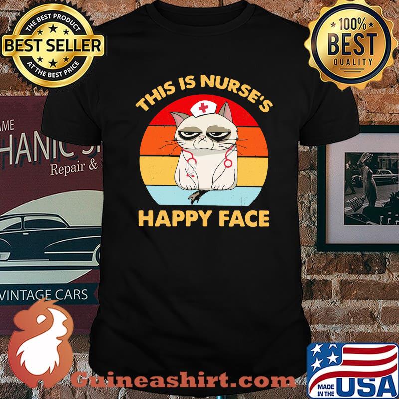 This Is Nurse's Happy Face Cat Vintage shirt