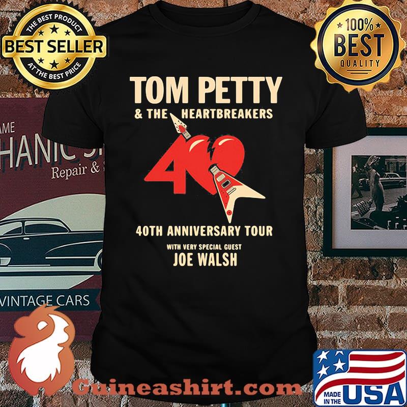 Tom Petty and the Heartbreakers 40th anniversary tour with very special guest joe walsh shirt