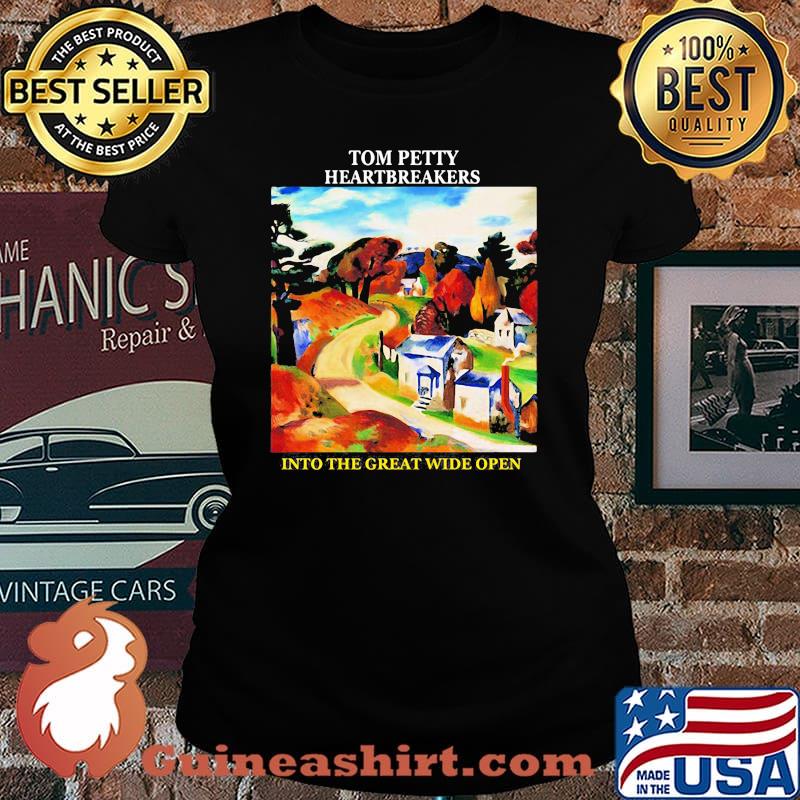 Tom petty heartbreakers into the great wide open watercolor Laides tee