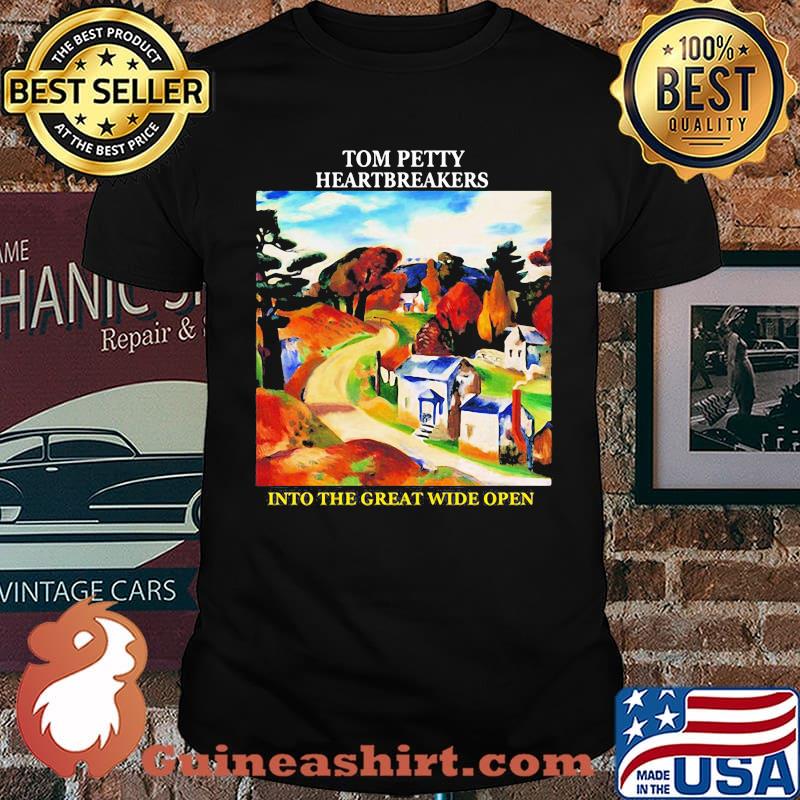 Tom petty heartbreakers into the great wide open watercolor shirt