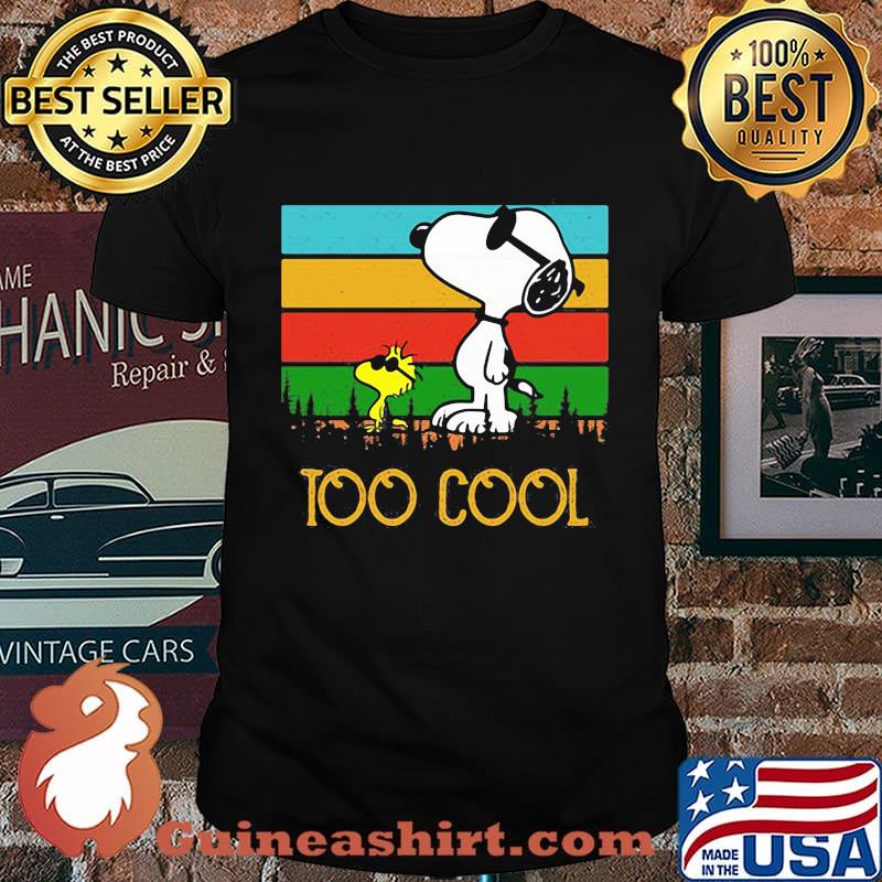 Too Cool Snoopy Woodstock Vintage Shirt