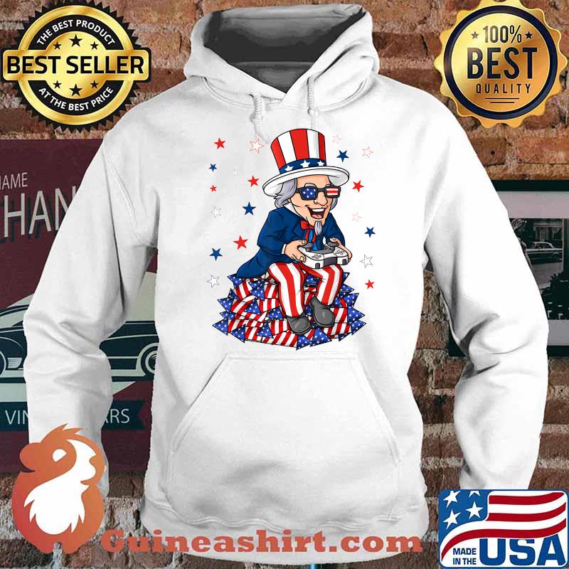 Uncle Sam Game Controller 4th Of July Independence T-Shirt Hoodie