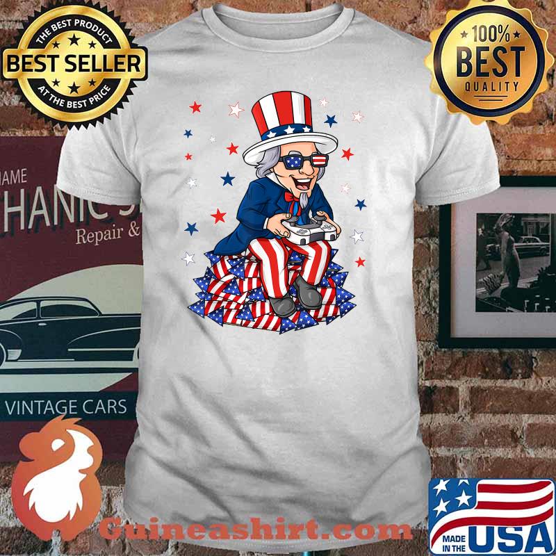 Uncle Sam Game Controller 4th Of July Independence T-Shirt
