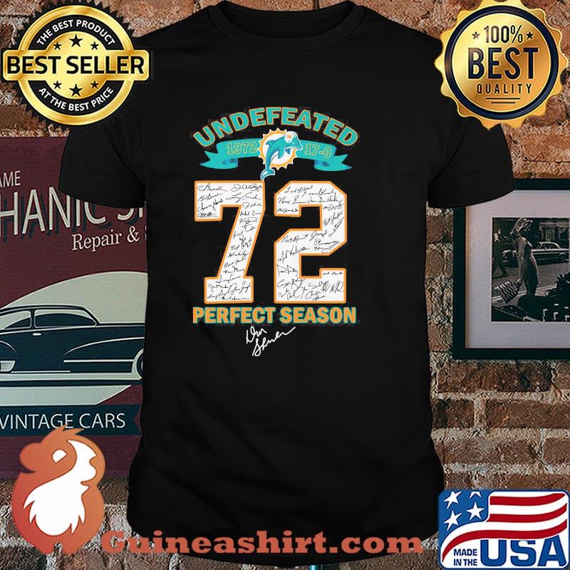 Undefeated 1972 perfect season signature shirt