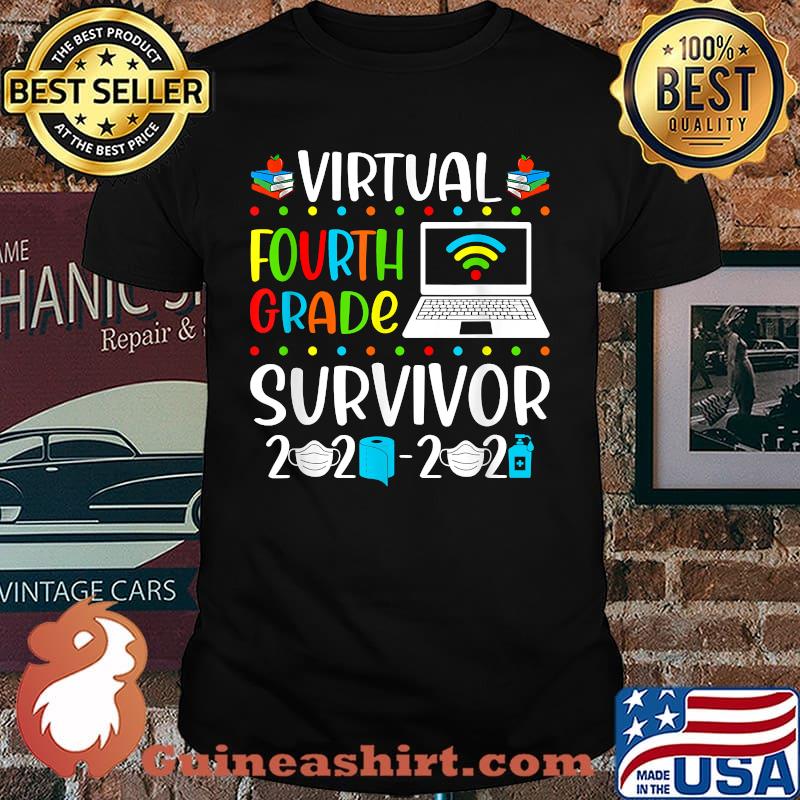 Virtual 4th Grade Survivor 2020-2021 Last Day of School T-Shirt