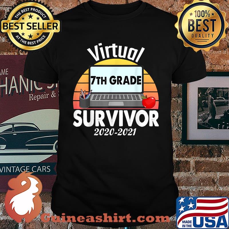 VirtualI Survivor School 7th Grade Survivor 2020 2021 Computer vintage Shirt