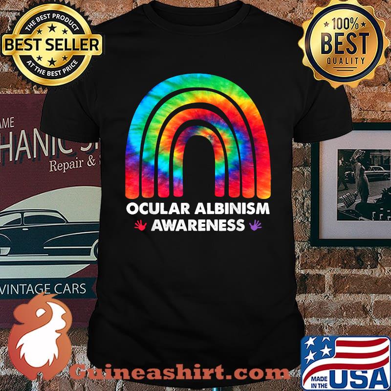 We Wear Rainbow Heart For Ocular Albinism Awareness T-Shirt