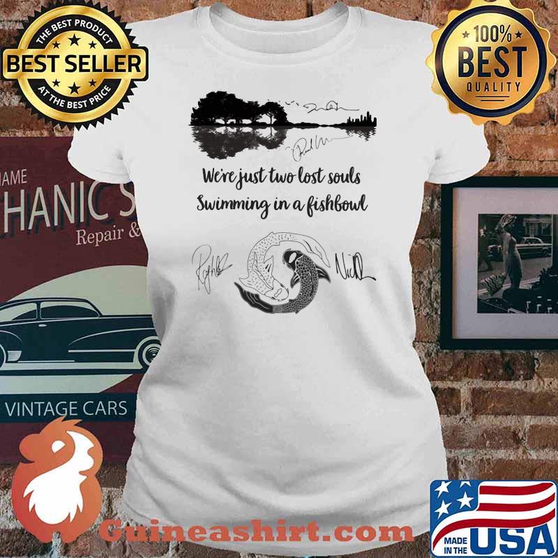 Were Just Two Lost Souls Swimming In A Fishbowl Guitar Lake Shirt Ladies tee