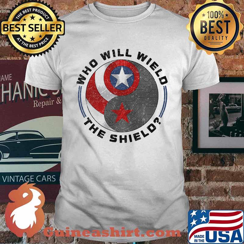 Who will wield the shield captain america logo shirt