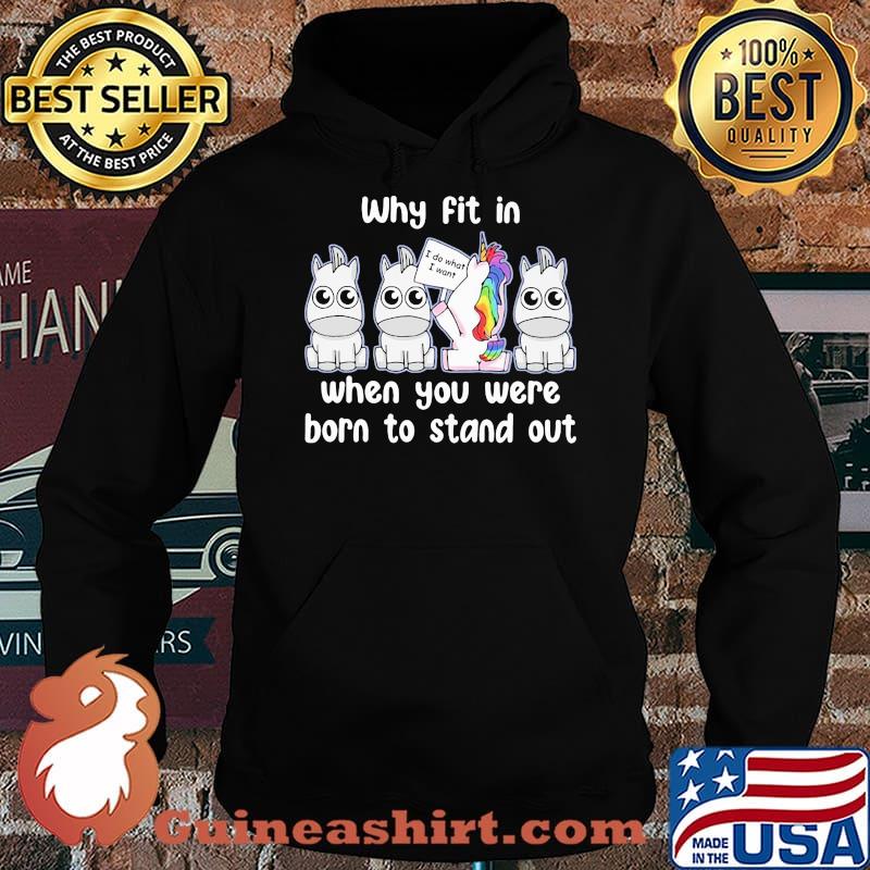 Why Fit In When You Were Born To Stand Out Unicorn LGBT Shirt Hoodie