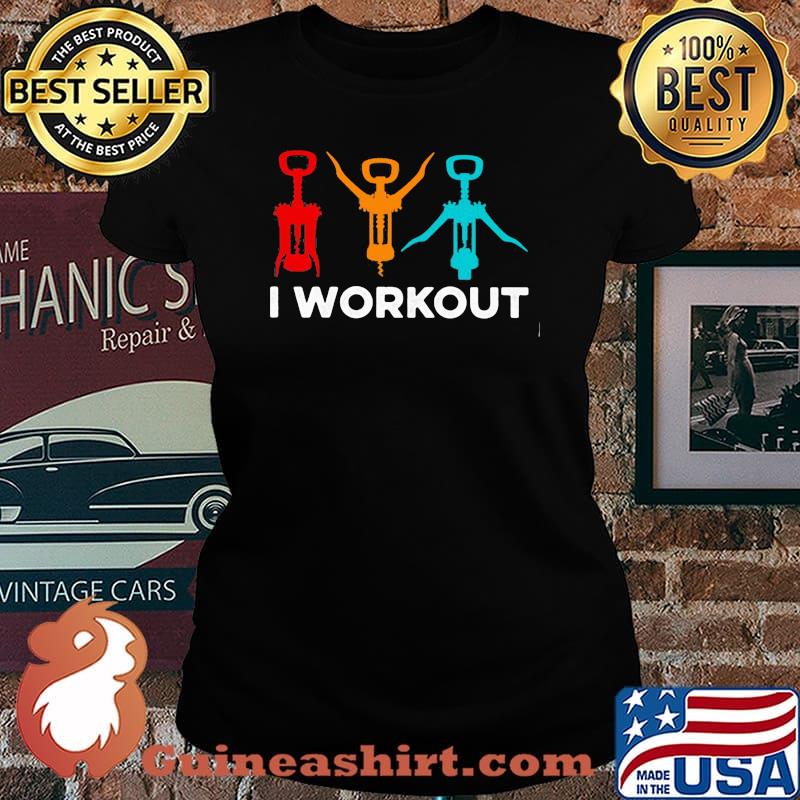 Wine I work out Shirt Laides tee