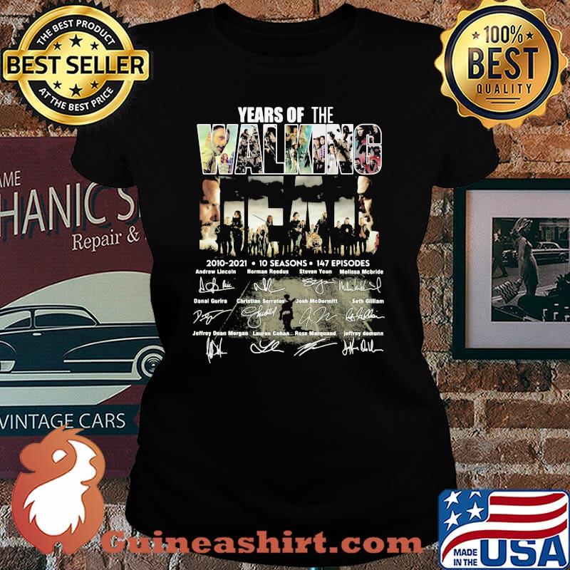 Years Of The Walking 2010 2021 10 Seasons Signature Shirt Laides tee