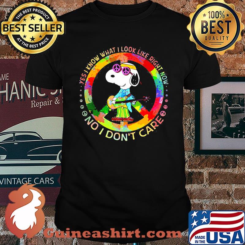 Yes I Know What I Look Like Right Now No I Don’t Care Snoopy Watercolor Shirt