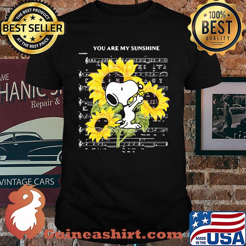You are my sunshine music snoopy sunflower shirt