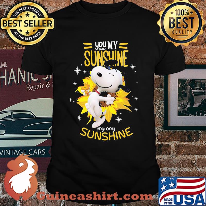 You my are sunshine my only sunshine snoopy sunflower shirt