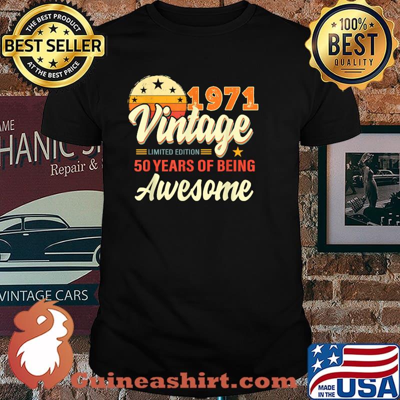 1971 Vintage Limited Edition 50 years of being awesome sunset T-Shirt